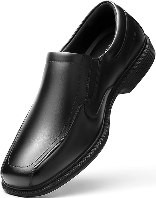 Black closed loafers